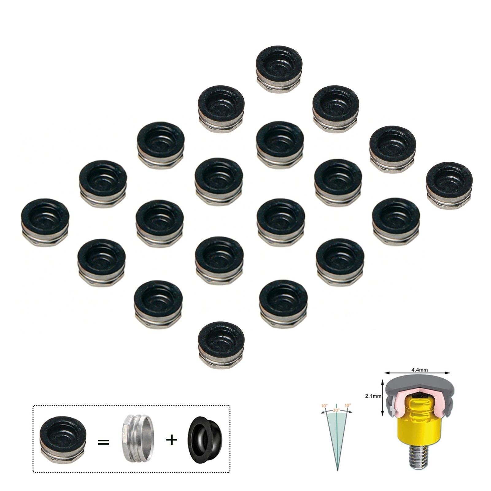 Zest Locator Dental Replacement Metal Housing &Black Lab Processing Cap Assembly