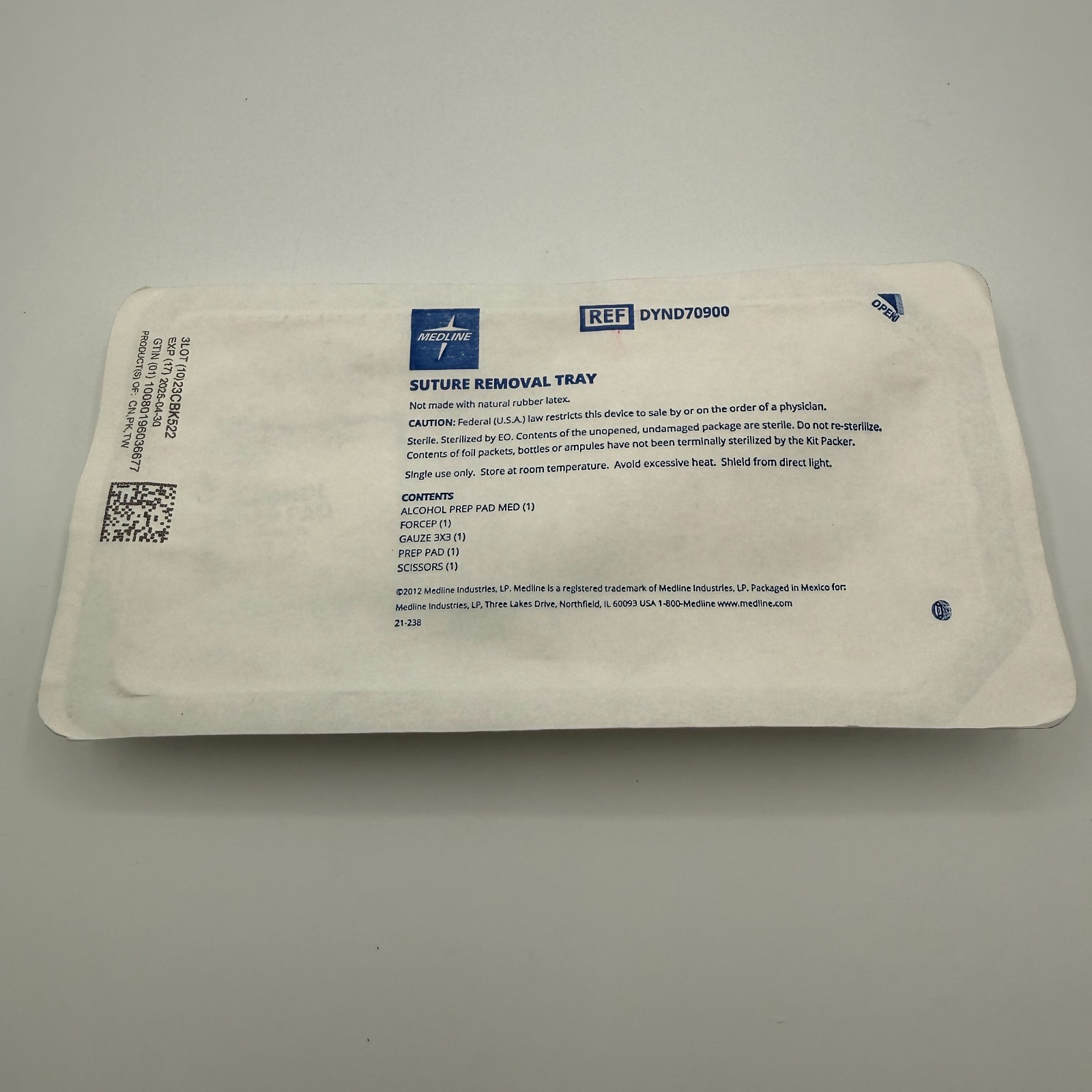 Skin Suture Removal Sterile Tray 1 count Exp. 04/30/25 New & Sealed (A10-55)