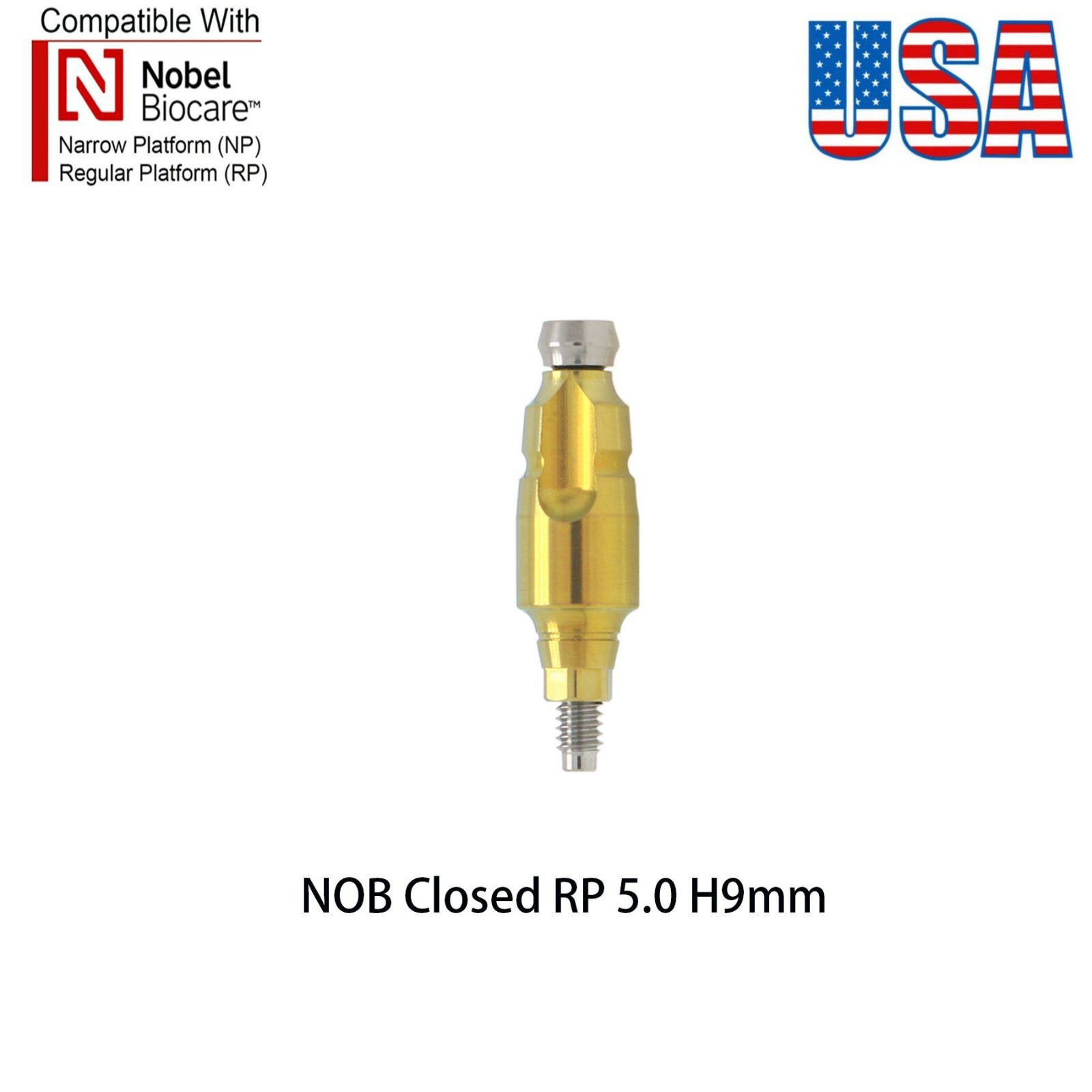 US Dental for Nobel Biocare Active Impression Transfer Coping Closed Tray NP/RP