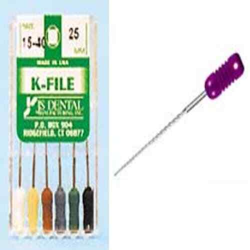 JS K-Files 25mm #80 6/Box Stainless Steel