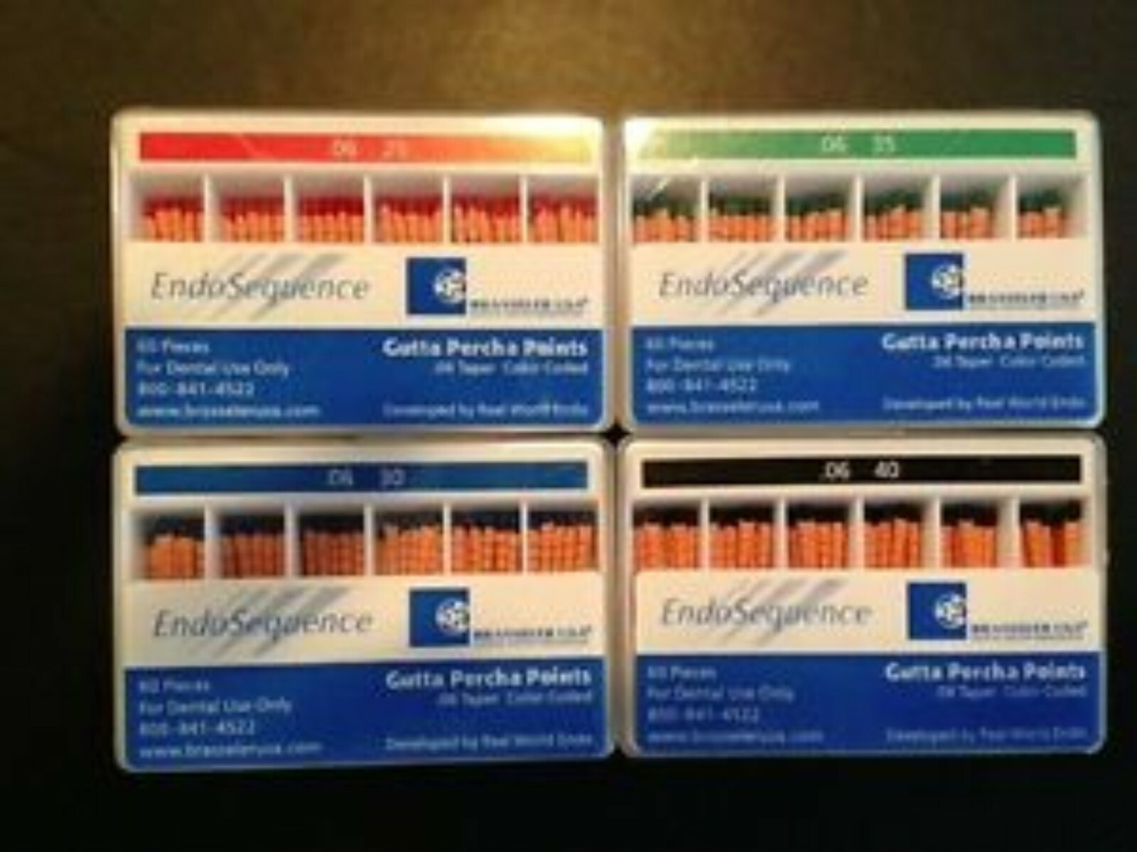 Brasseler Endosequence gutta percha points different variations (pack of 60)
