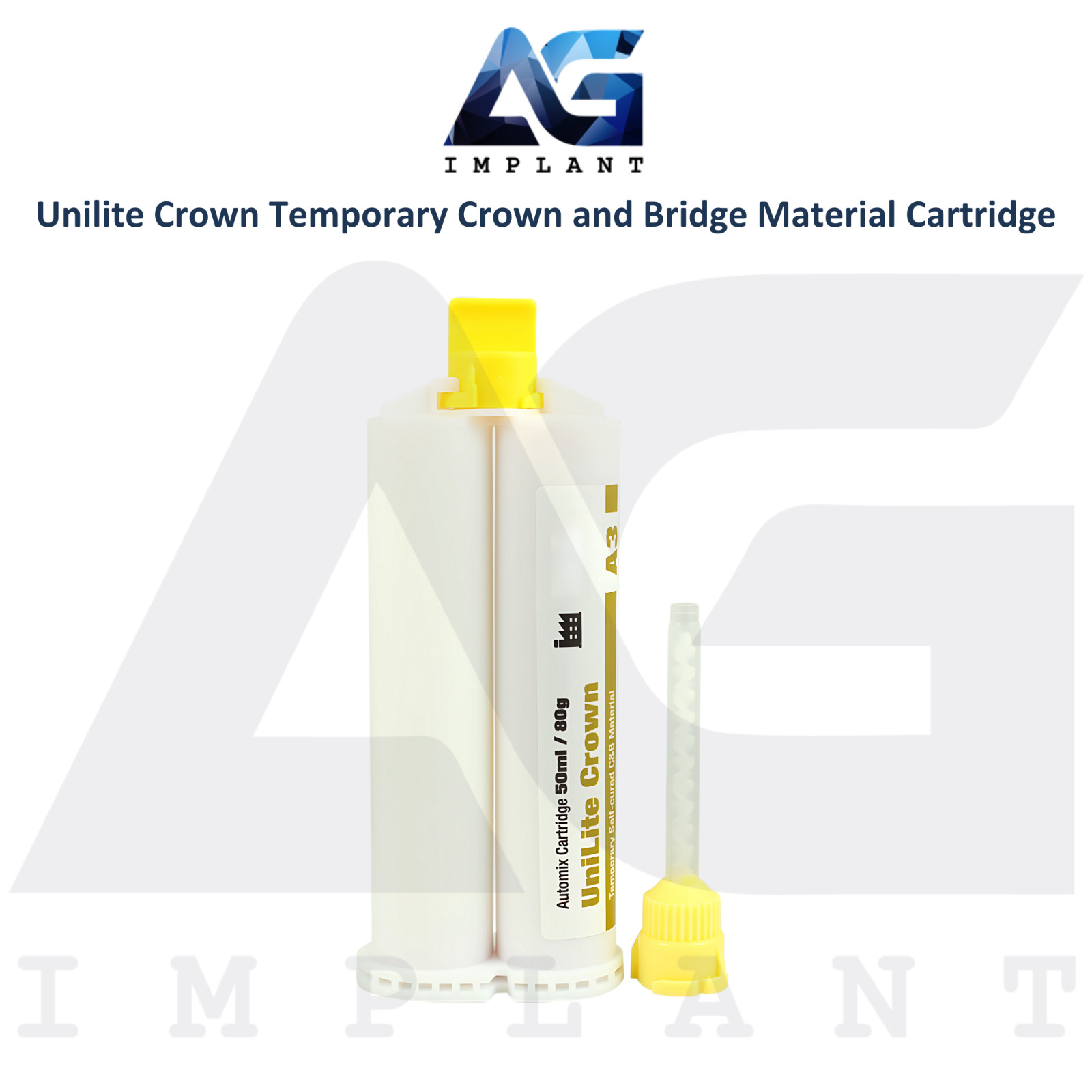 Dental Temporary C&B Material Cartridge 50ml Self Cure Aesthetic Restoration