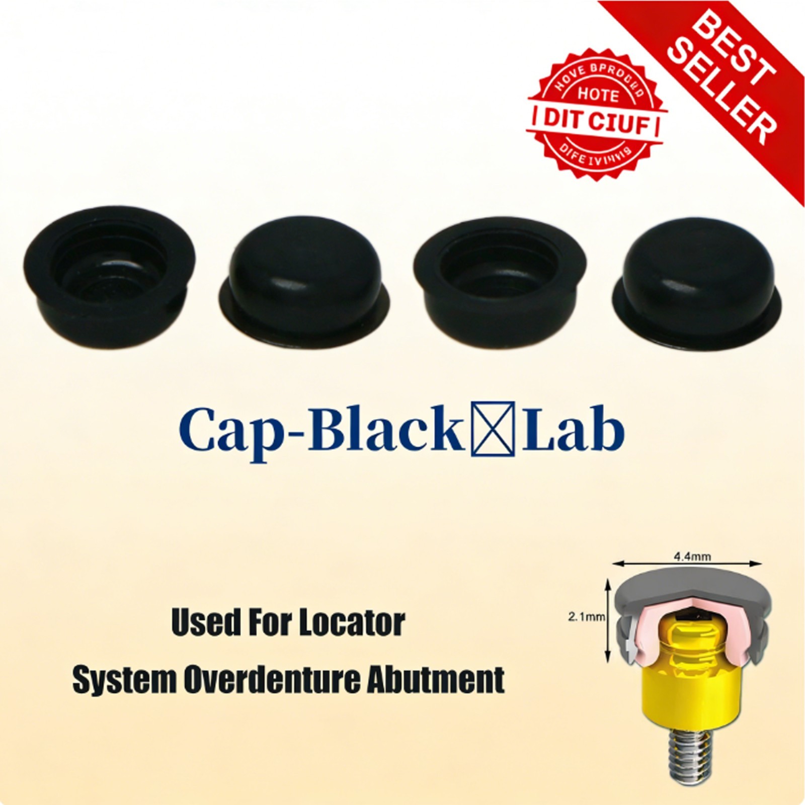US Dental Locator Abutment NP/RP 3.5/4.3mm Fits Nobel Active Implant Overdenture