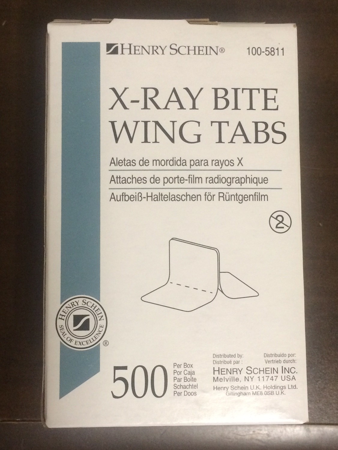 Dental Henry Schein Stick on Bite Wing Adult Tabs 500 per Package , X-ray