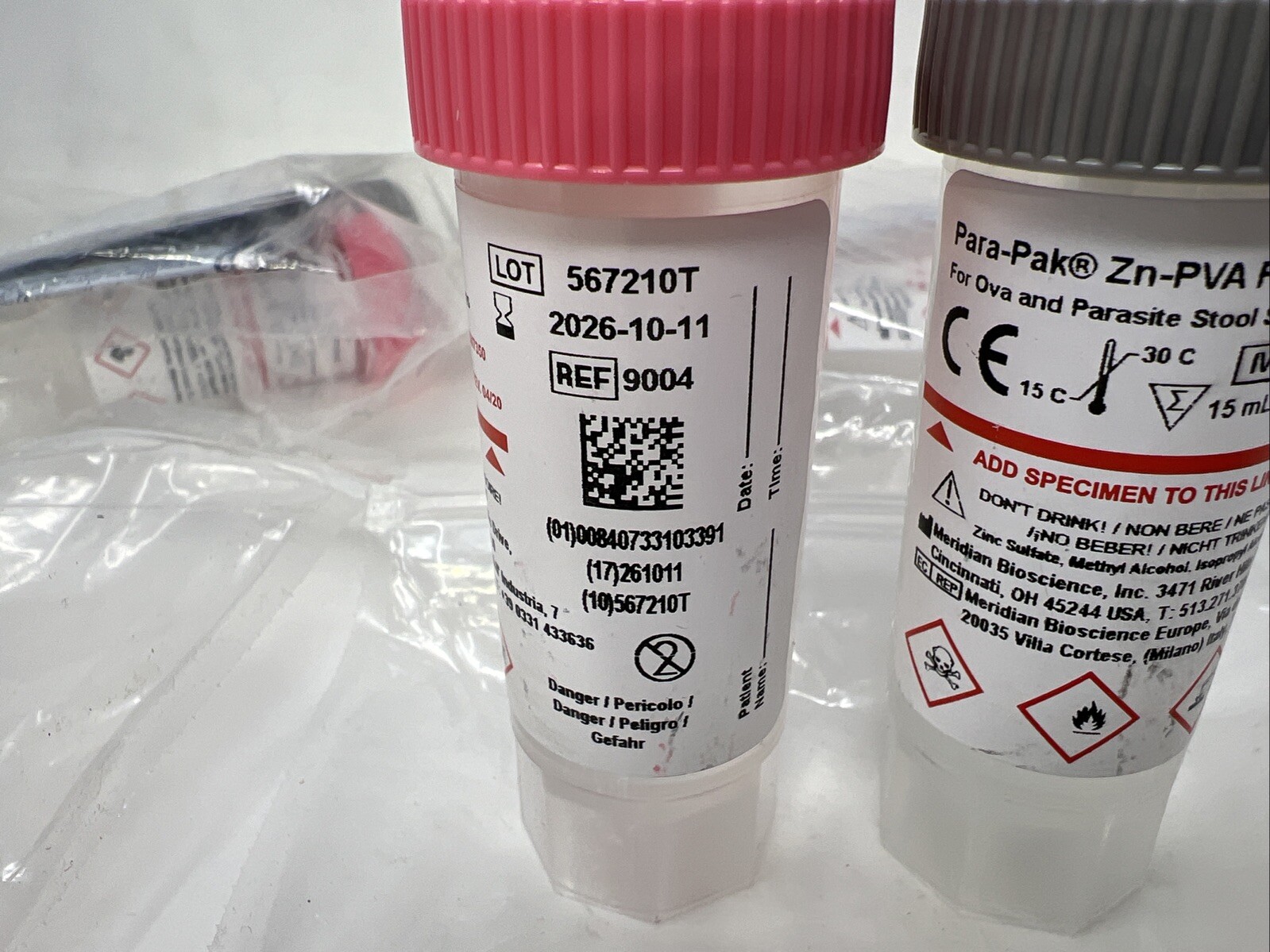 Meridian Diagnostics PARA-PAK ZN-PVA/FORMALIN, PK10 301012, Case of 10
