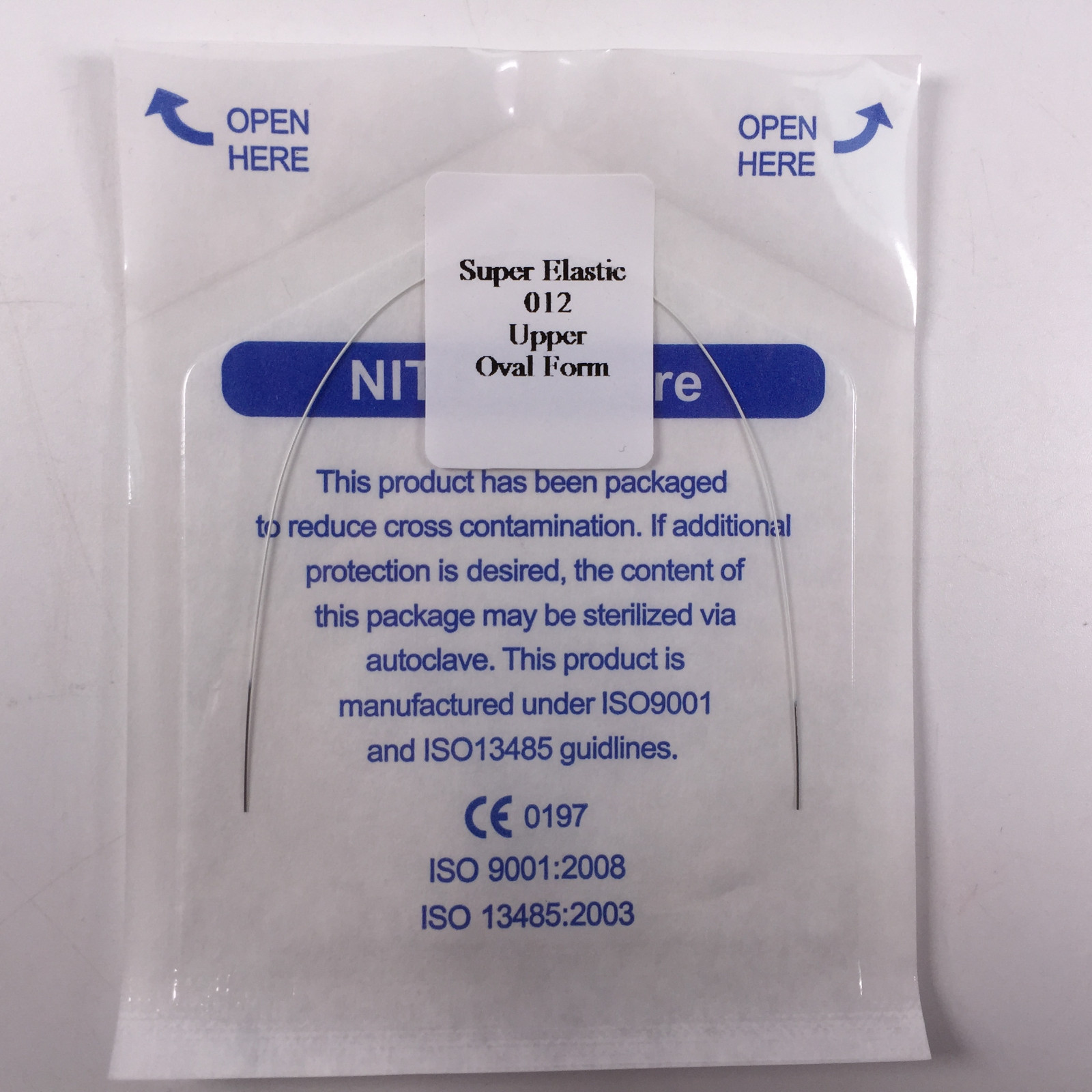 200 * Niti Super Elastic Arch Wire Round White Dental Orthodontic 012-020 Up/Lo