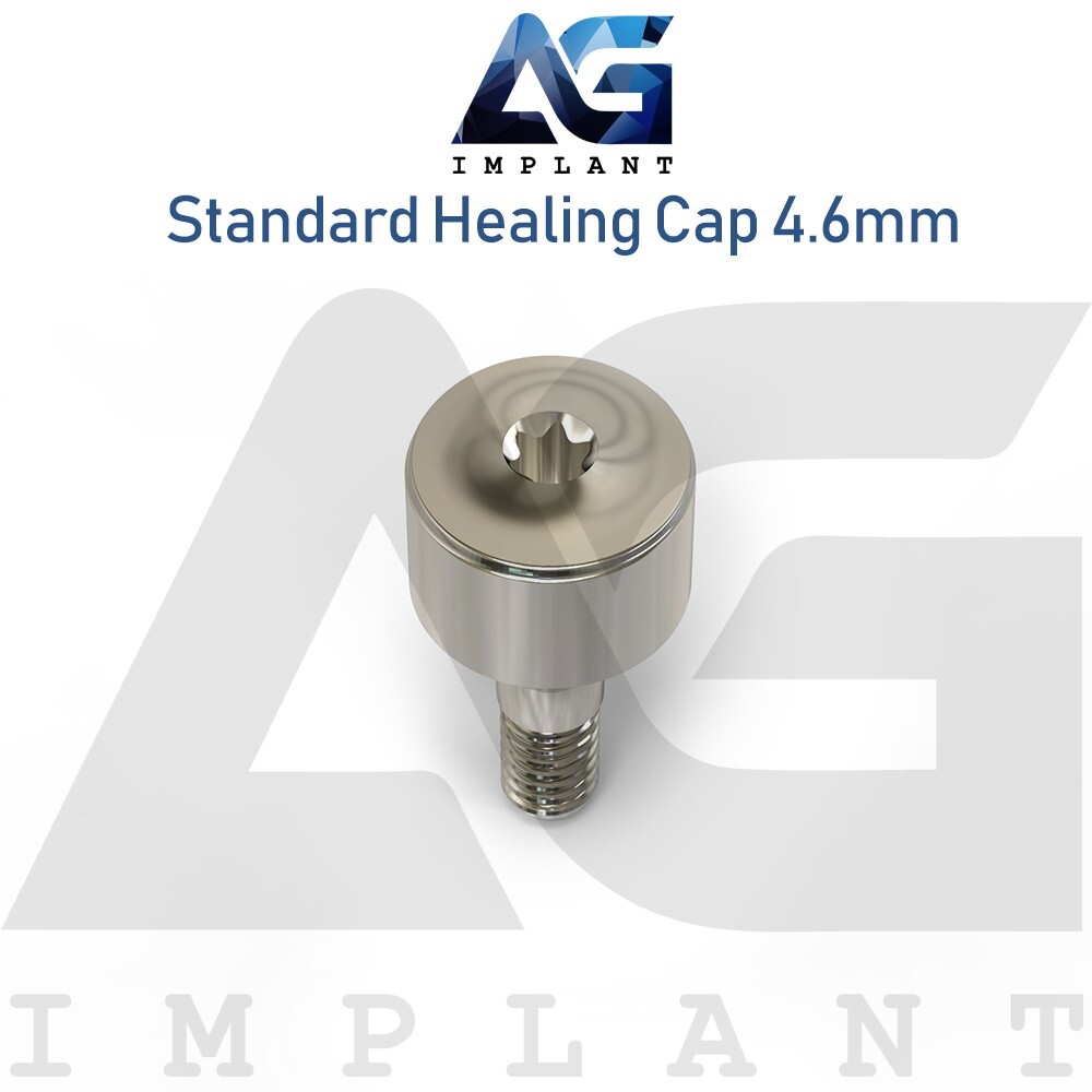 5 Standard Healing Cap Abutment 4.6mm Titanium For Dental Hexagon 2.42mm
