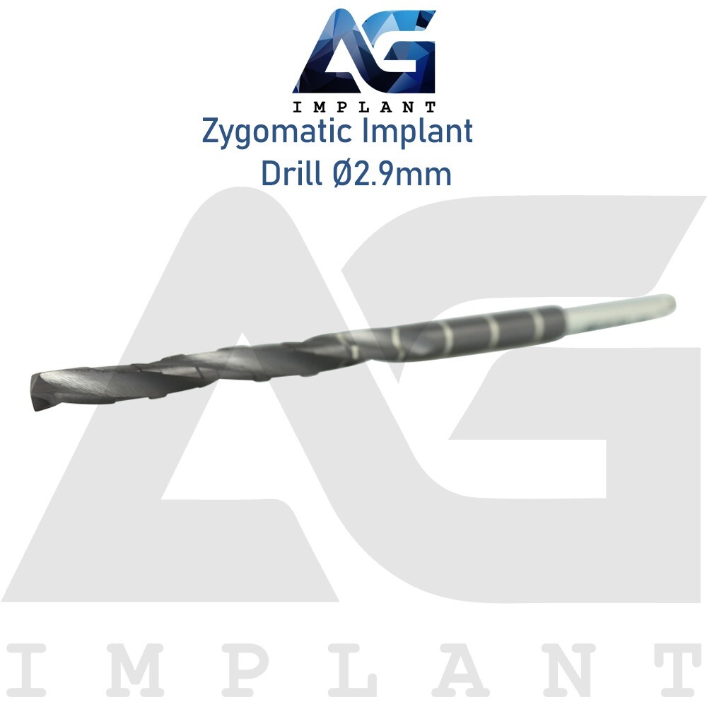 10 Zyg Dental Fixtures Drills Ø2.9mm Stainless Steel DLC Coating Tool