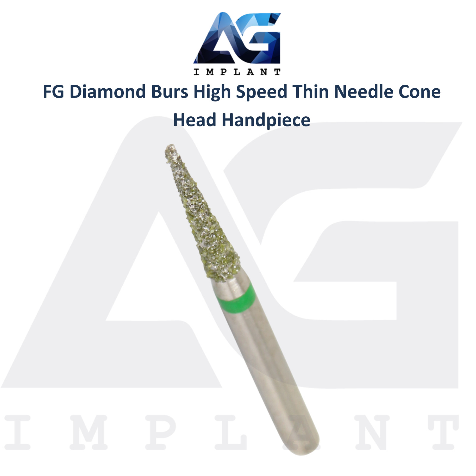 Dental FG Diamond Burs High Speed Thin Needle Cone Head Handpiece Sterile 10pcs