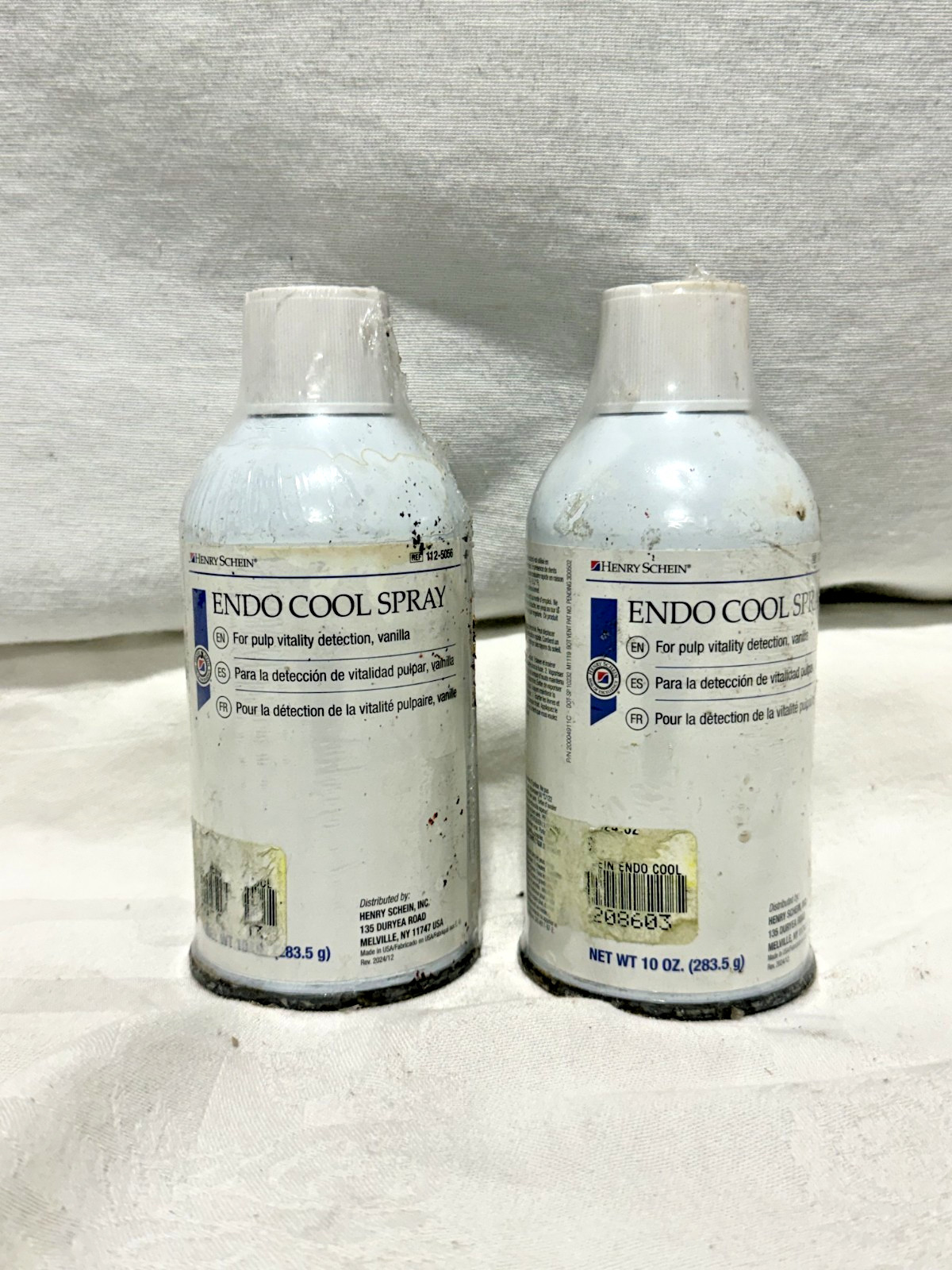Lot of 2 Henry Schein Endo Cool Spray 10 oz Pulp Vitality Test Vanilla 112-5056