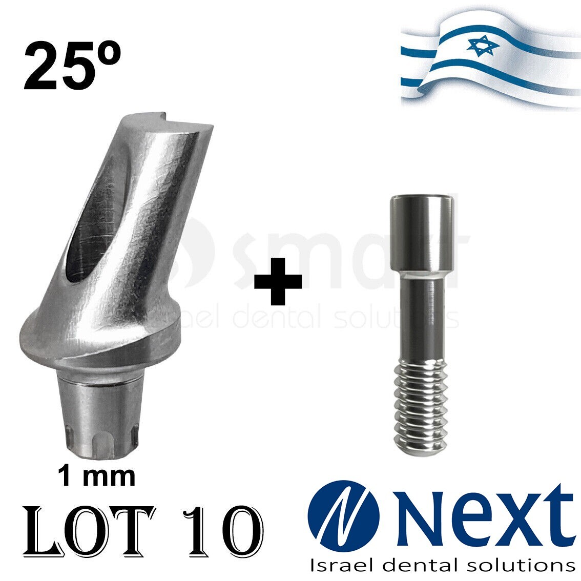LOT x 10 25° deg Abutment MIS conical V3 C1 SP Fit 1 mm Wide
