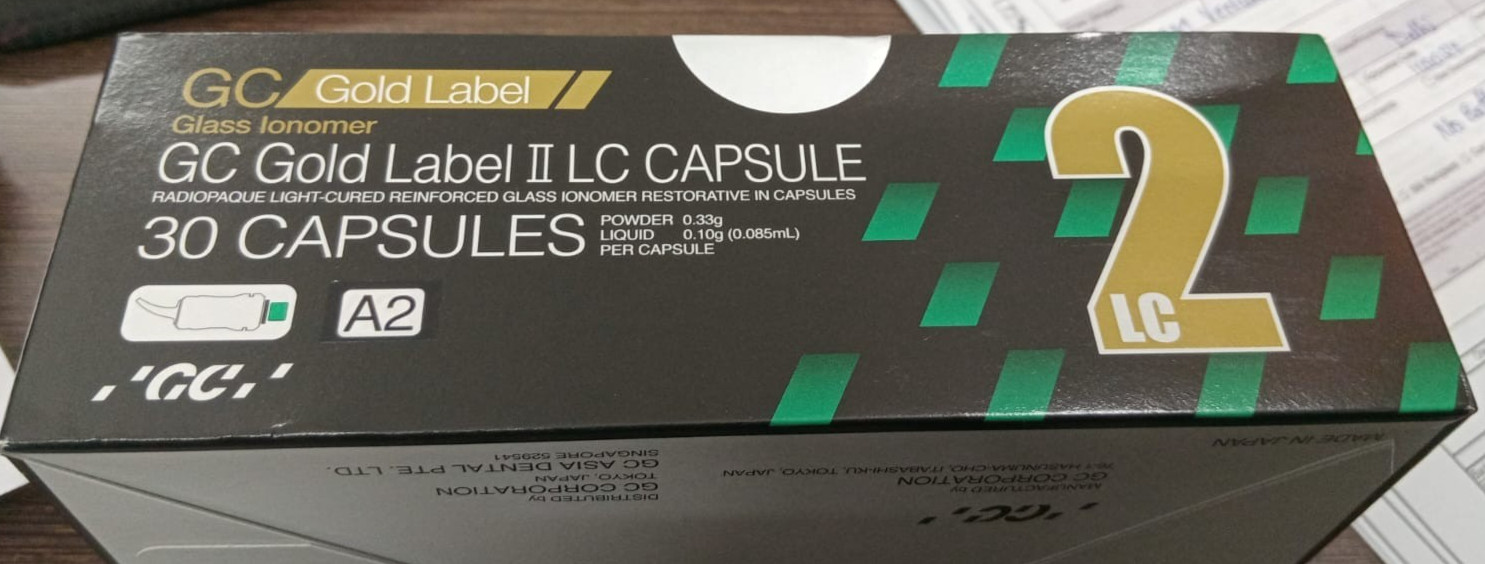 GC 000139 Fuji II LC Light Cure Glass Ionomer Restorative Capsules A2 50/Pk FS