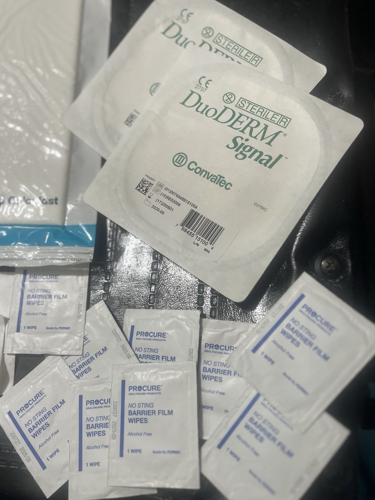 18 pc.Lot #1H/Coloplast Washcloth,Barrier Film Wipes,Med White Tape & More