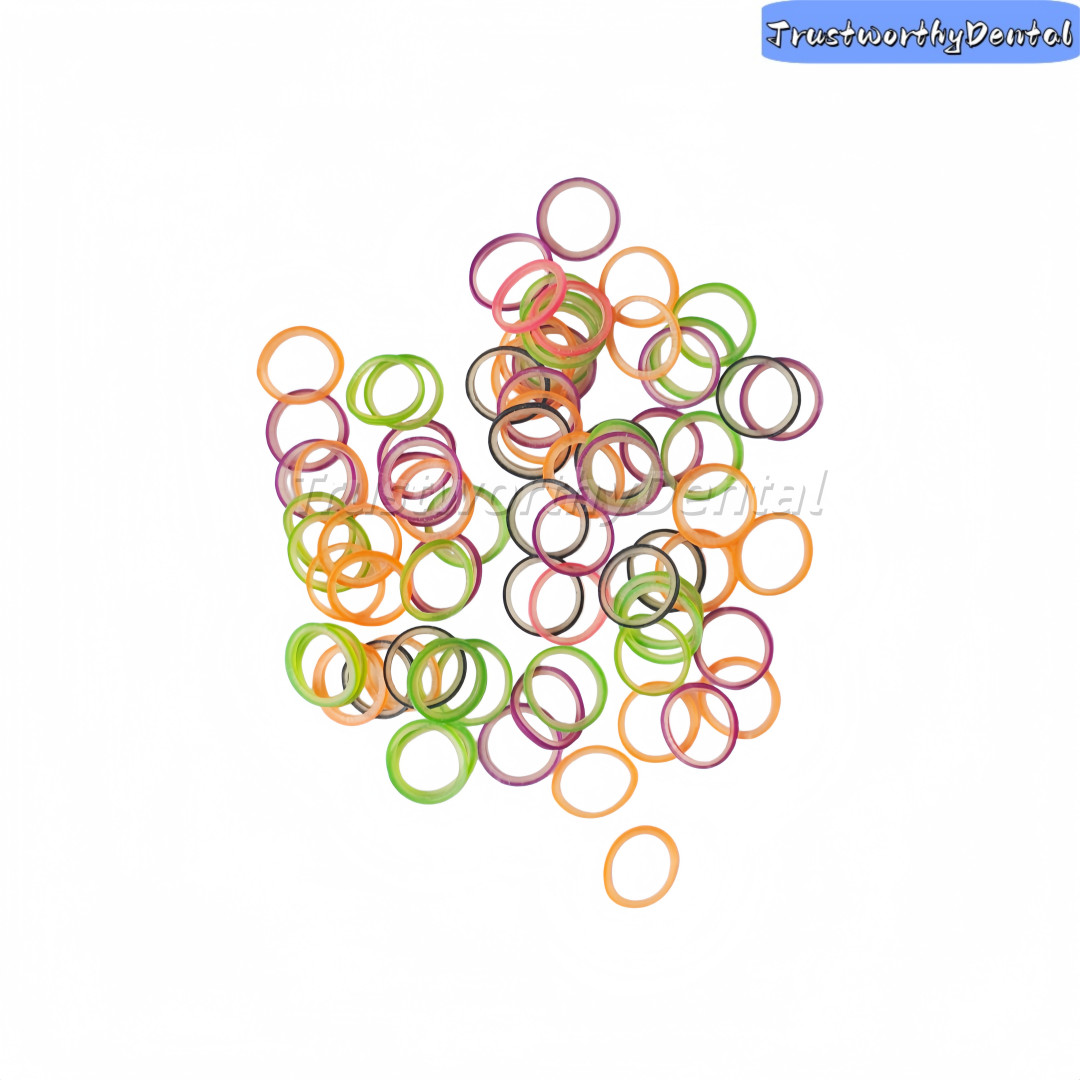 Dental Orthodontic Super Elastics Rubber Bands Ties Colorful 2.5/3.5/4.5/6.5OZ