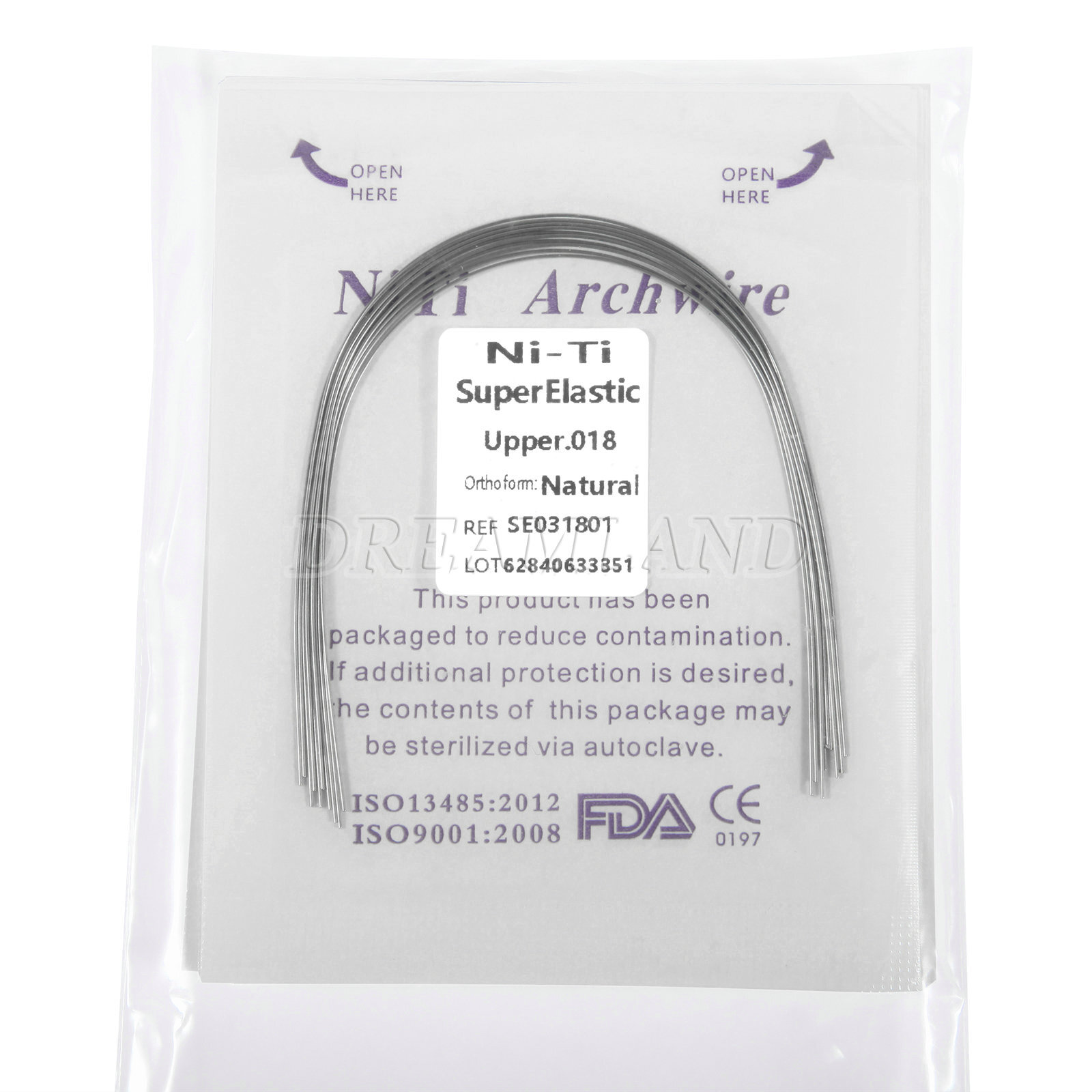 Orthodontic Niti Arch Wire Super Elastic Natural Nature Form Round choose