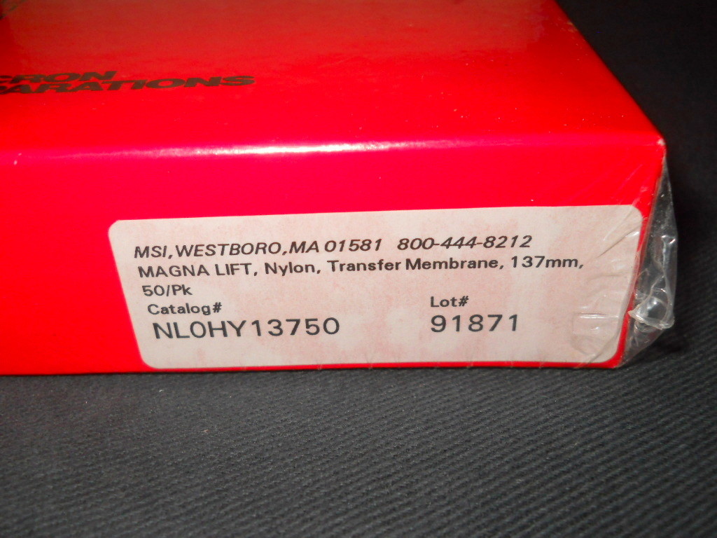 (50) MSI 137mm Magna Lift Nylon Transfer Membranes, 0.45μm, NL0HY13750