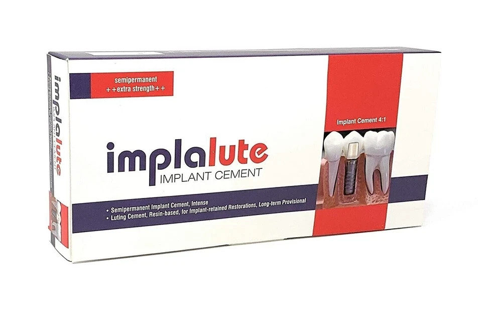 Medicept Implalute Semi Permanent Dental Implant Cement Automix 5ml (Fast Ship)