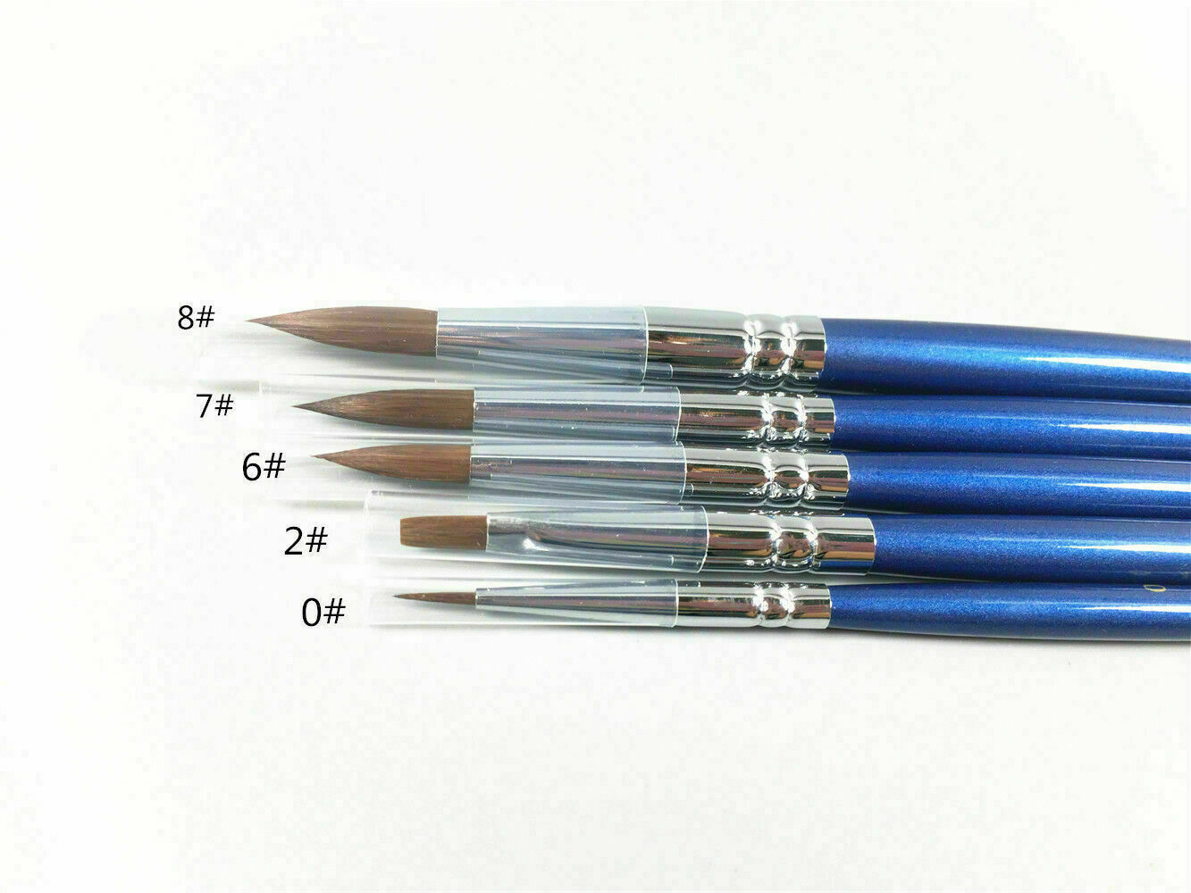 5pcs/Set Dental Blue Porcelain Nylon Hair Brush Pen For Dental Lab #0 2 6 7 8
