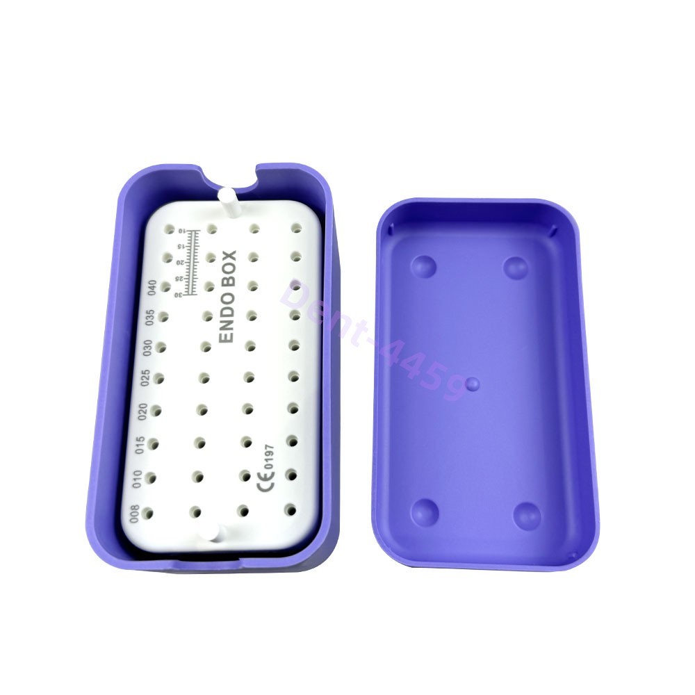 Dental Endo Files Holder Disinfection Case 40 Holes Autoclavable Box Ruler
