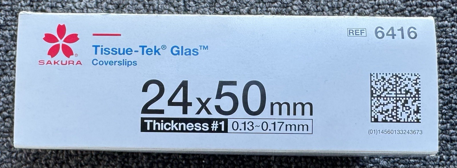 SAKURA TISSUE-TEK GLAS 6416 24x50mm COVERSLIPS 200/HOLDER 5/CASE NEW