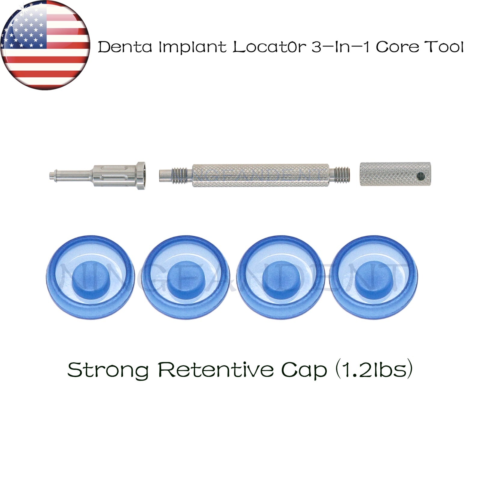 US Universal Dental Retention Caps Locator Insertion Extraction Remove Core Tool