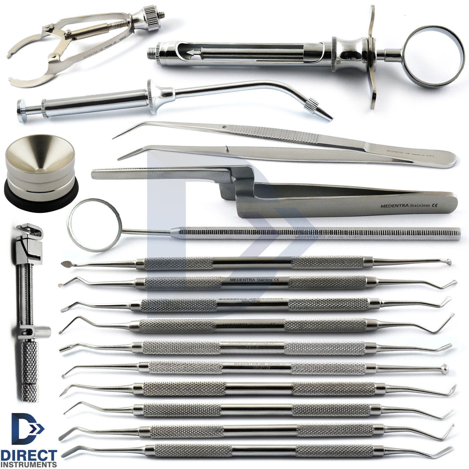 Dental Amalgam Tray Set-Up Instruments Kit Excavator Restorative Composite Tools