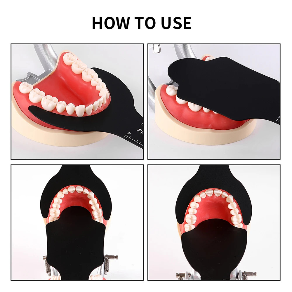 4Pcs/Set Dentist Dental Photo Contrast Black Background Board Autoclavable Denta