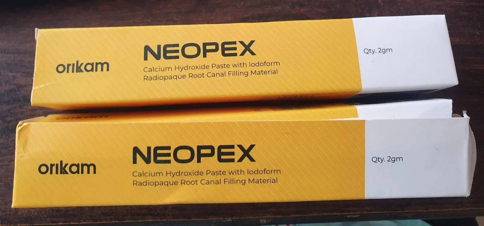 Pack of 2 Orikam Neopex Calcium Hydroxide With Iodoform 2gm Each Fast Ship