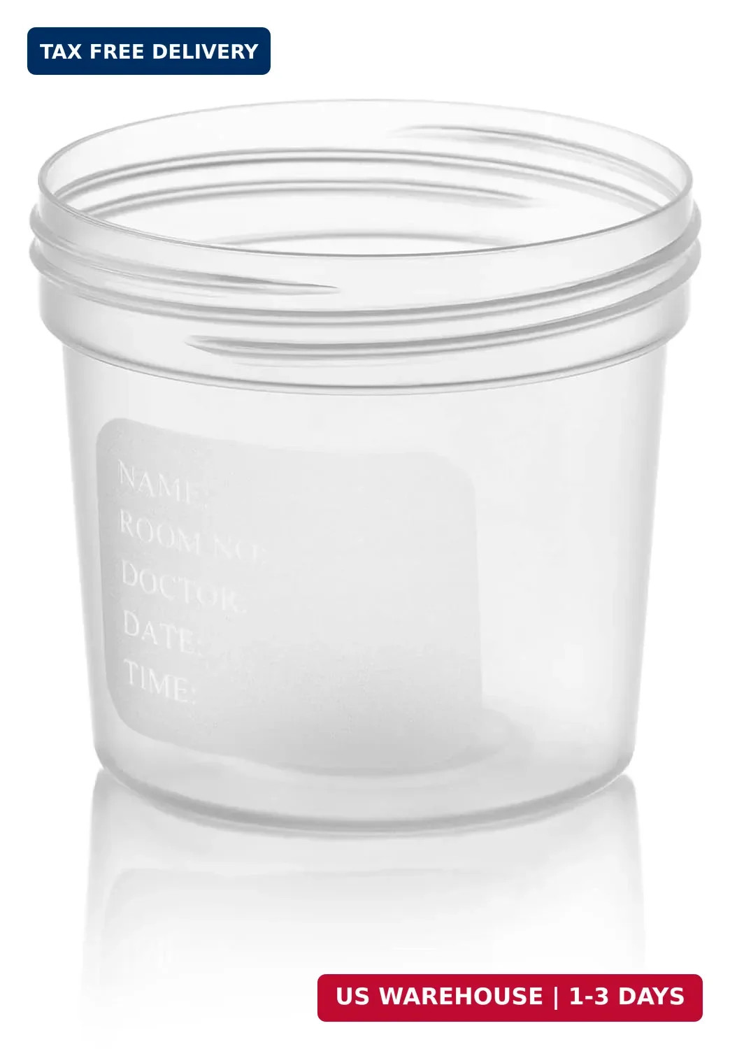 Caremax Supply Specimen Cups with Lids-Leak Proof Lid- High Quality Latex Free P