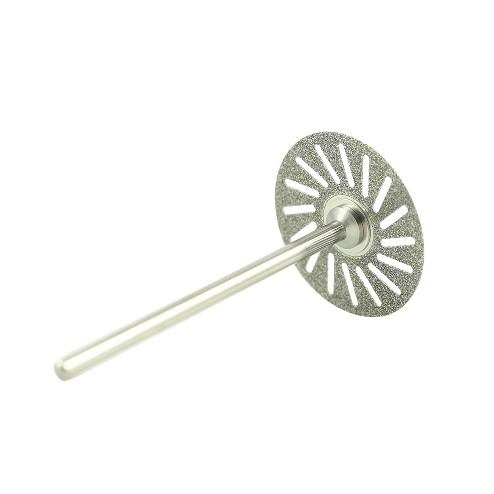 Dental MDT Fine Grit Diamond Coated Double Sided Disc Ø22mm + Mandrel T0.3mm