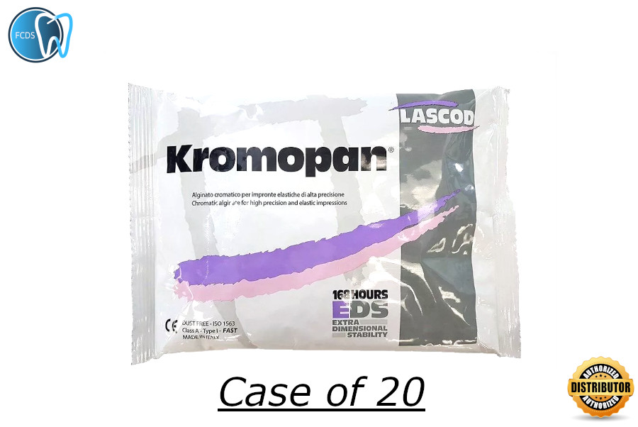 Kromopan Color Changing Alginate Dust Free Fast Set – CASE of 20 – 1 lb Bags