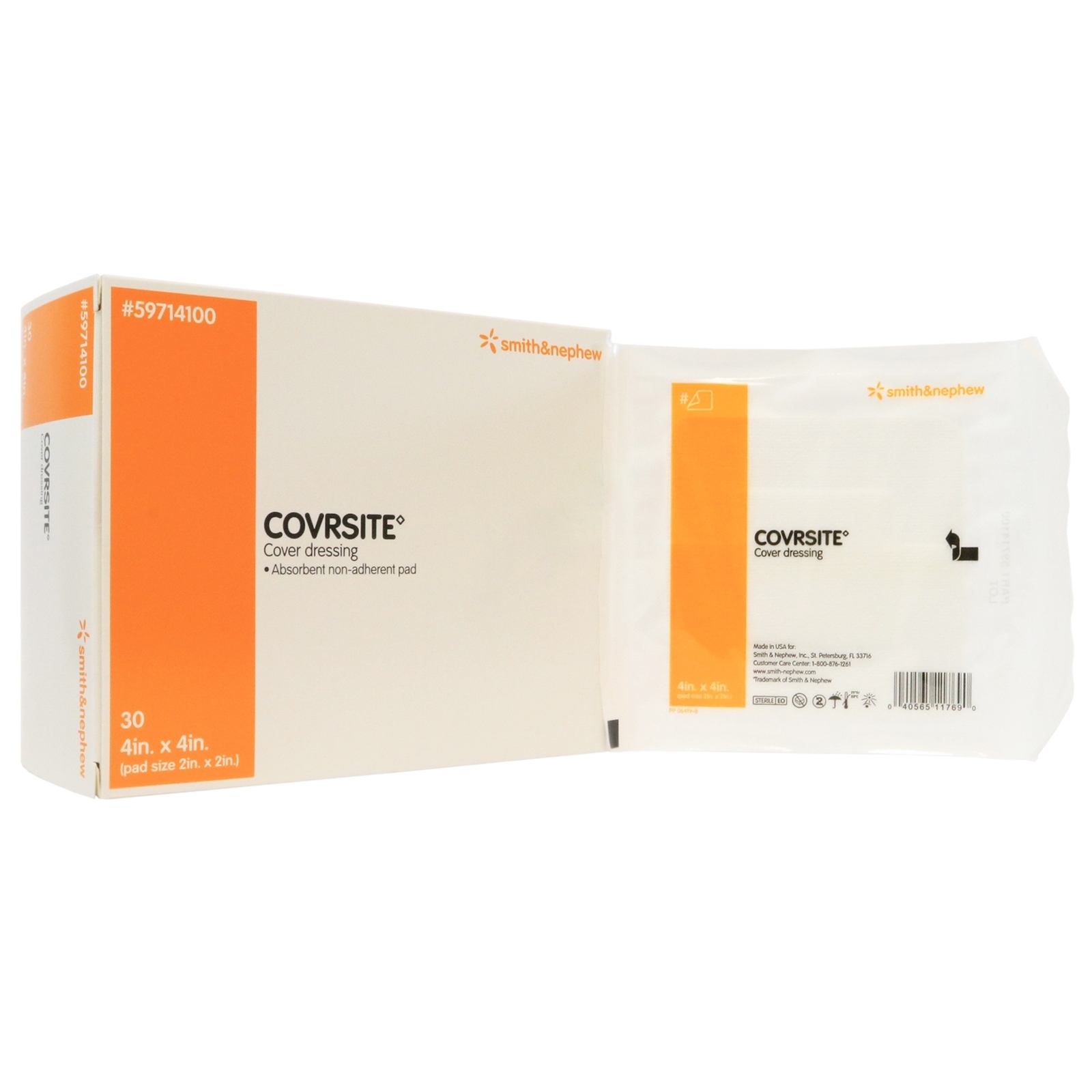 Smith & Nephew Covrsite Composite Dressing White 4 x 4″ Sterile 59714100 30 Ct