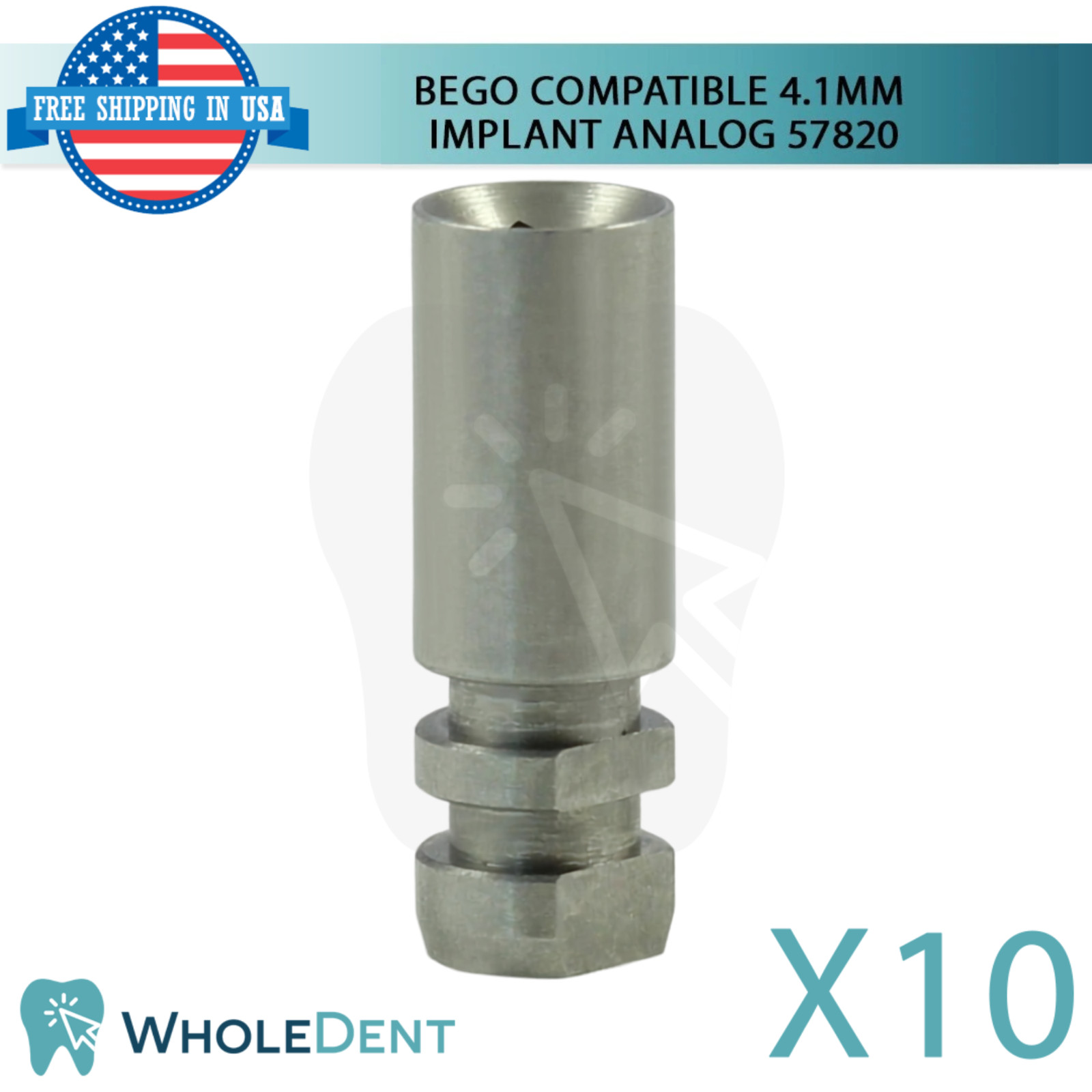 10x Fixture Analog Bego® Compatible Ø4.1mm Dental Impression 57820