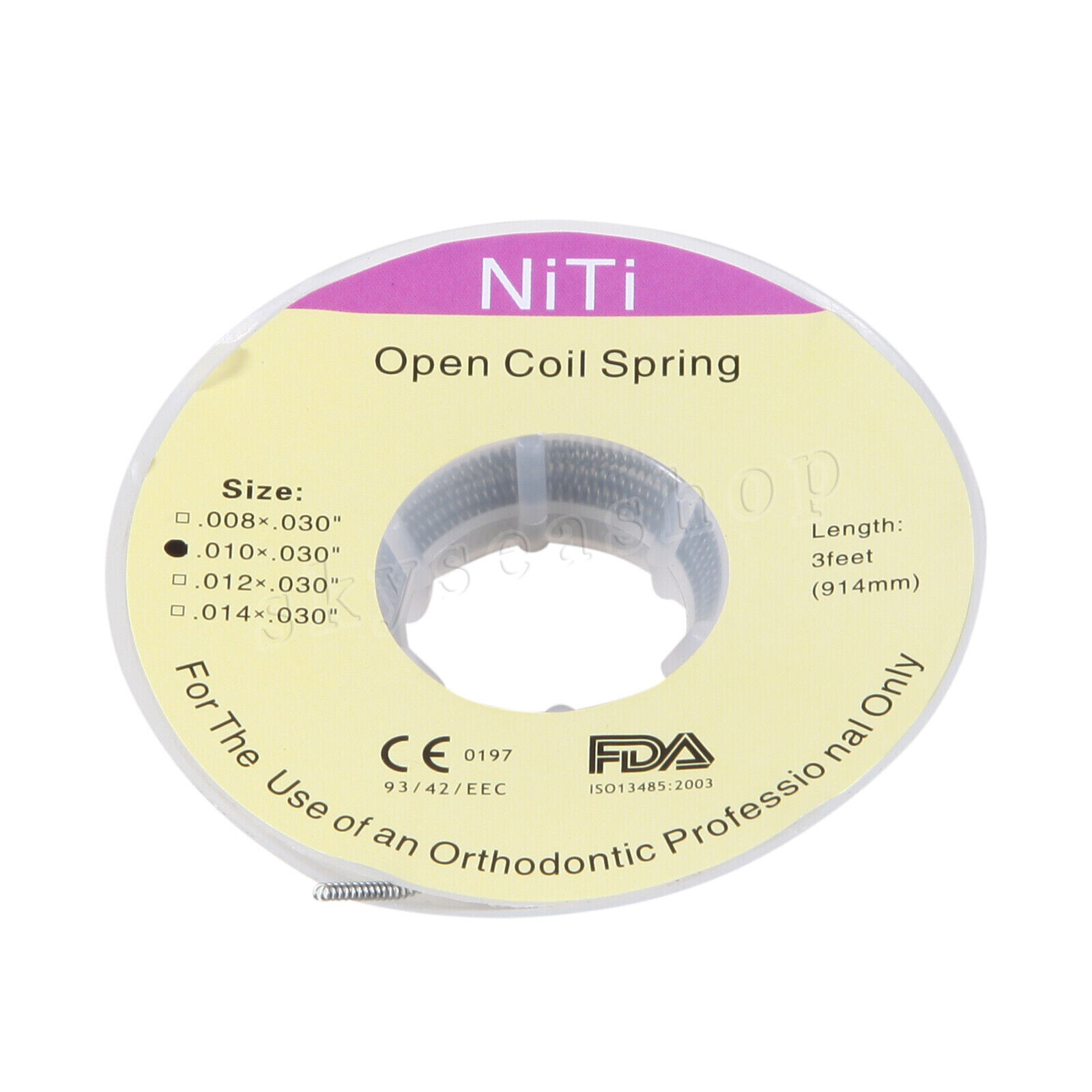 USA Dental Orthodontic Niti Open Coil Spring Spool Dia.010 *030 ” inch 914mm Ab