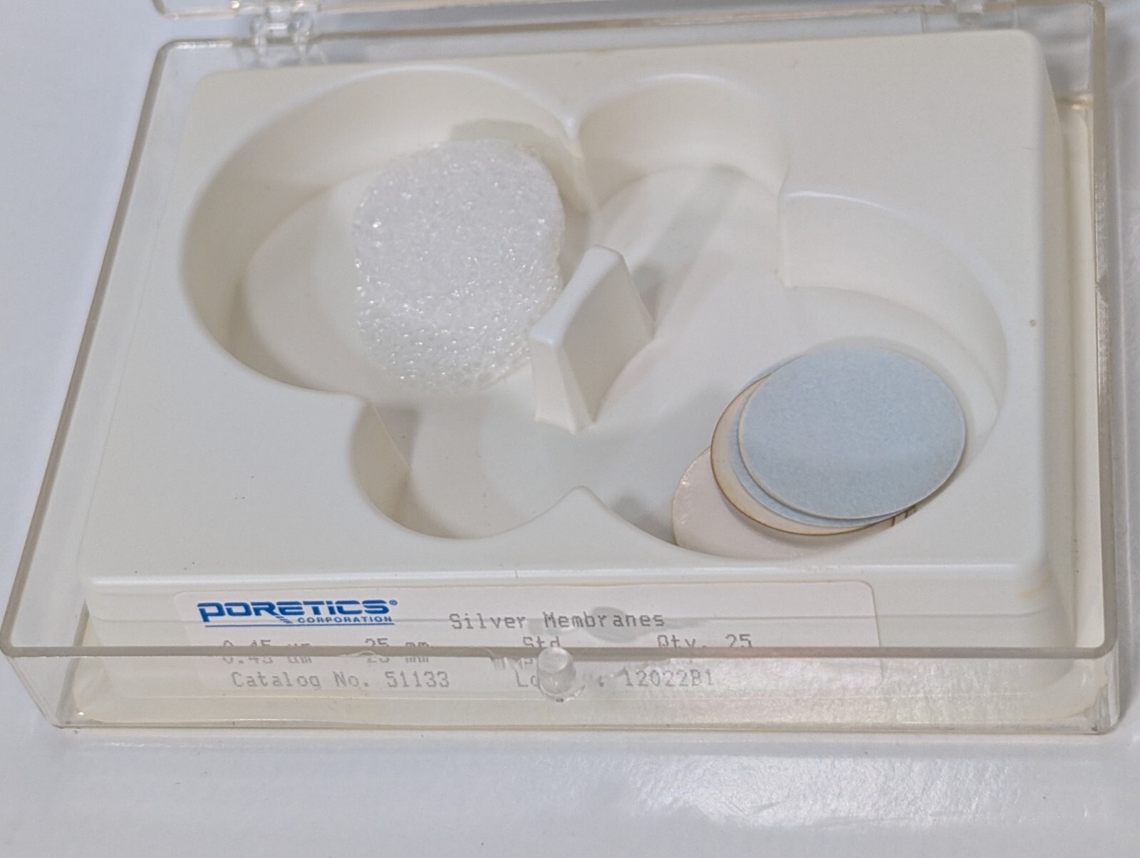 Poretics Corp. 51133 Silver Membrane Filter Discs, 25mm, 0.45μm