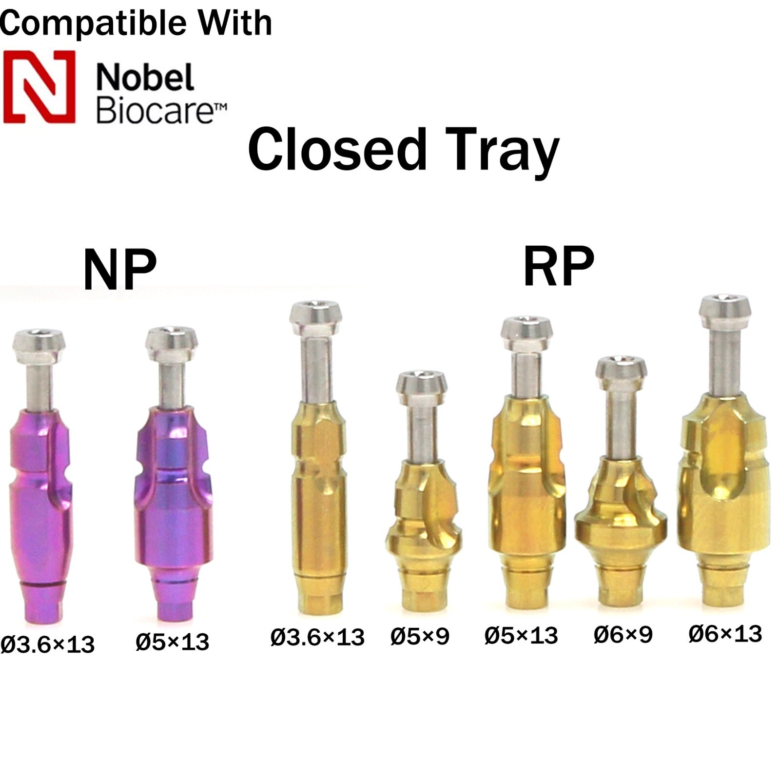 US Dental Impression Transfer Coping Close Tray NP/RP fits Nobel Biocare Active