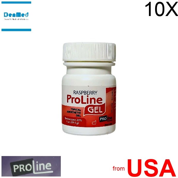 10X LOT of PRO-LINE Gel 1 oz. Bottle Strawberry ( topical anesthetic gel 018-024