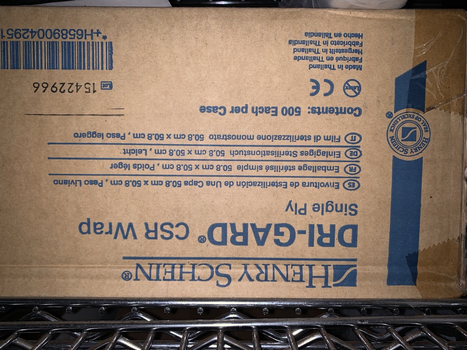 Henry Schein Single Ply CSR Wrap 500ct Blue