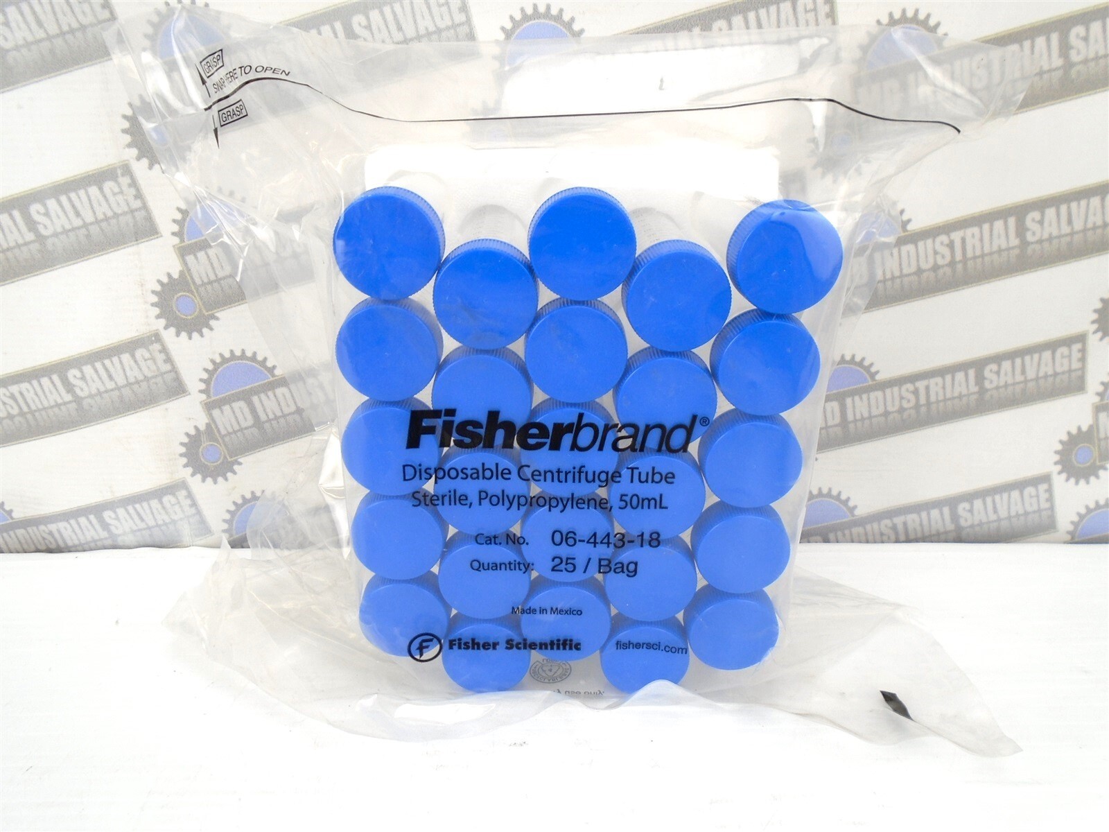(25) Fisher Scientific Fisherbrand – 06-443-18 – 50mL Sterile CENTERFUGE TUBE