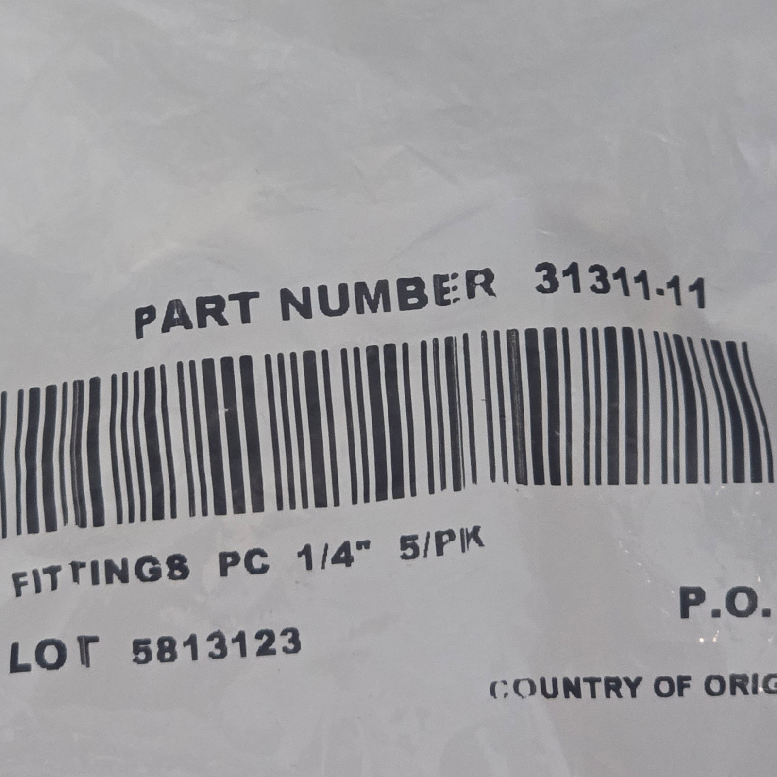 Midland Scientific Quick-Disconnect Fittings 31311-11 1/4″ PC 5/PK USA New