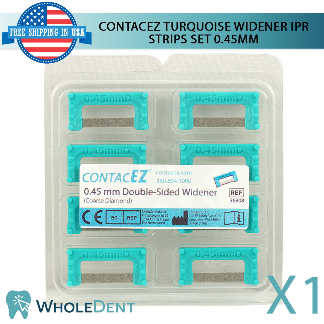 ContacEZ Turquoise Widener IPR Plus 8 Strips Orthodontic Interproximal Reduction