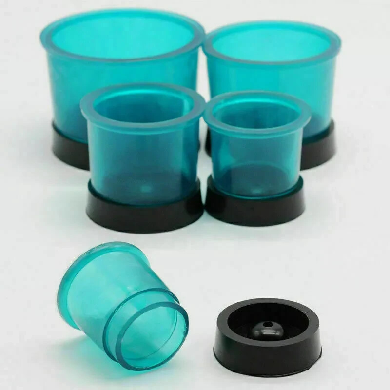5 Pcs/Set Dental Shaped Formers Round Silicone Rubber Casting Flasks Ring #1-#5
