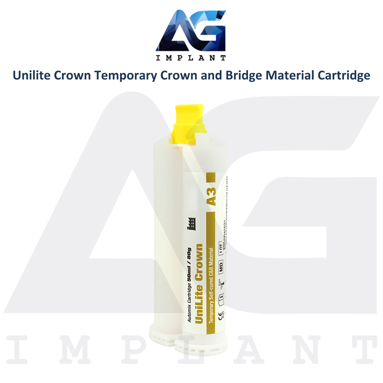 Dental Temporary C&B Material Cartridge 50ml Self Cure Aesthetic Restoration