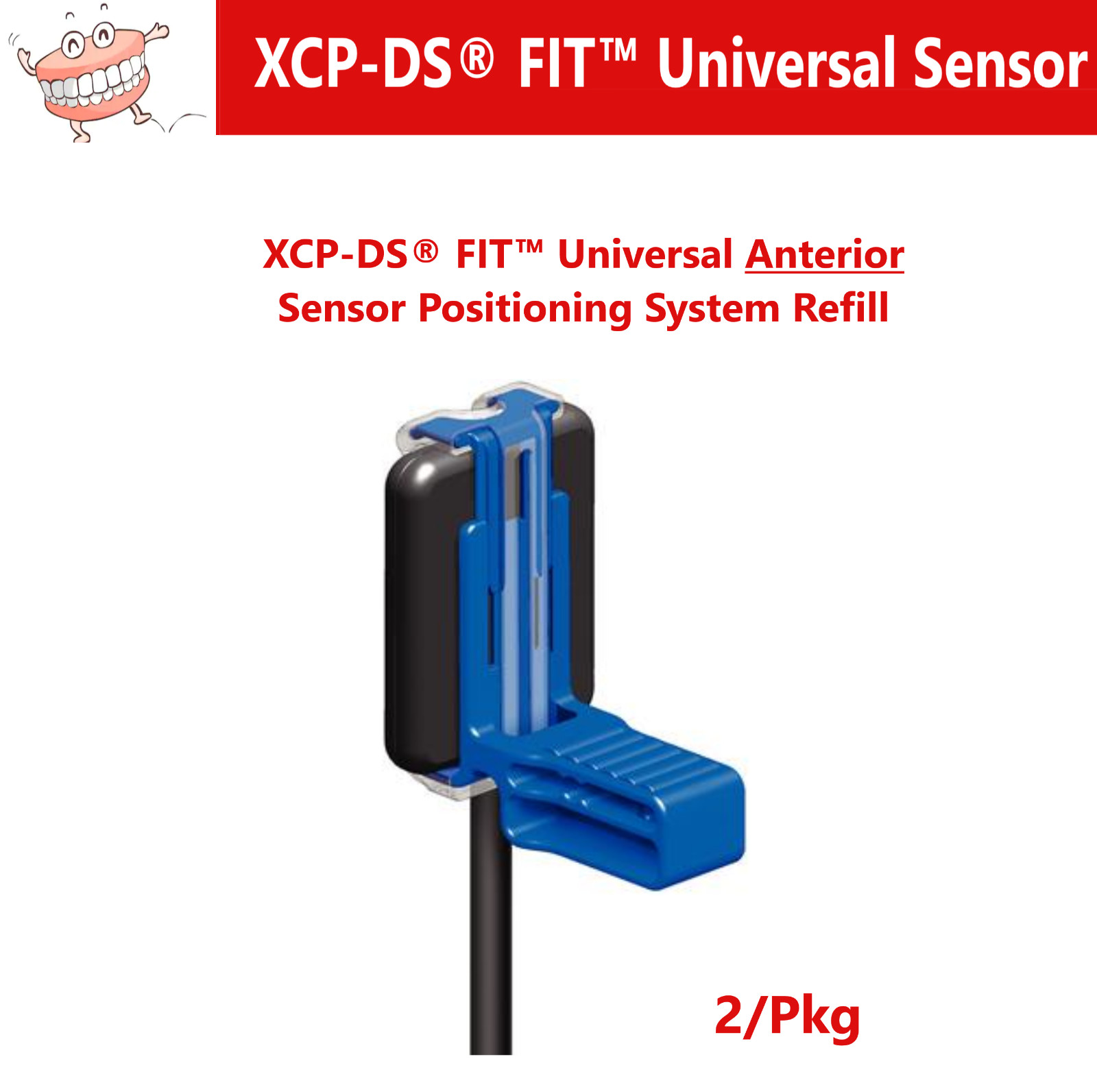 Dental XCP-DS® FIT™ Universal Digital Sensor Anterior Biteblock Refill, 2/Pk
