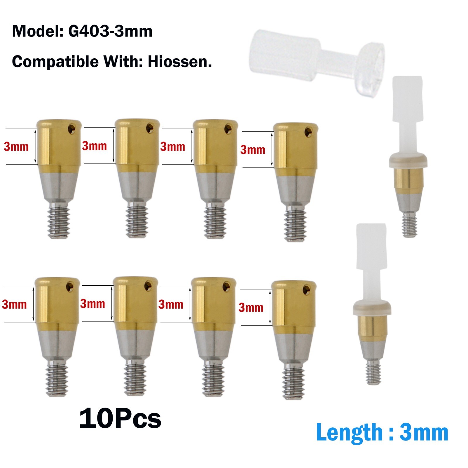 Implant For HIOSSEN Regular Locat0r Abutment AH=3.0mm ,Overdenture Insertion Cap