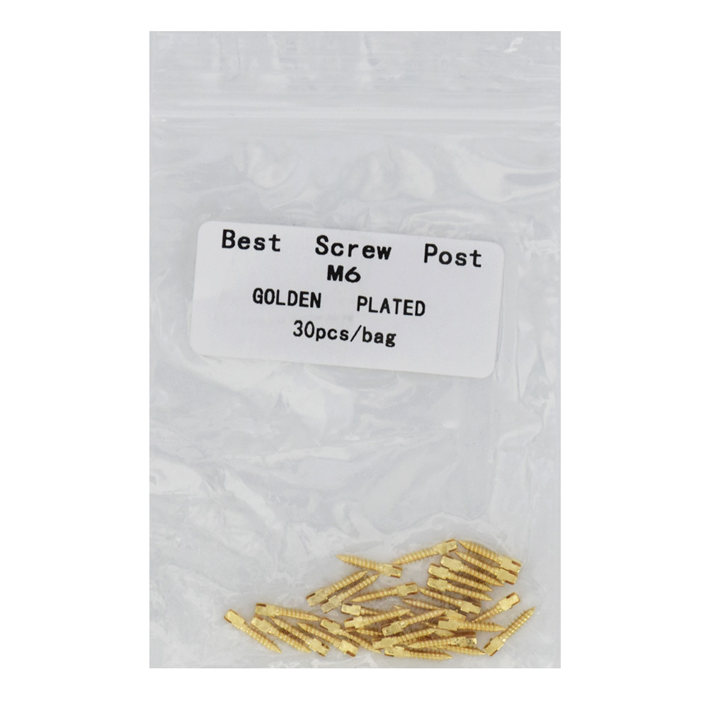 30 Pcs Dental Screw Post 24K Gold Plated Conical Refills S/M/L/XL For Root Canal