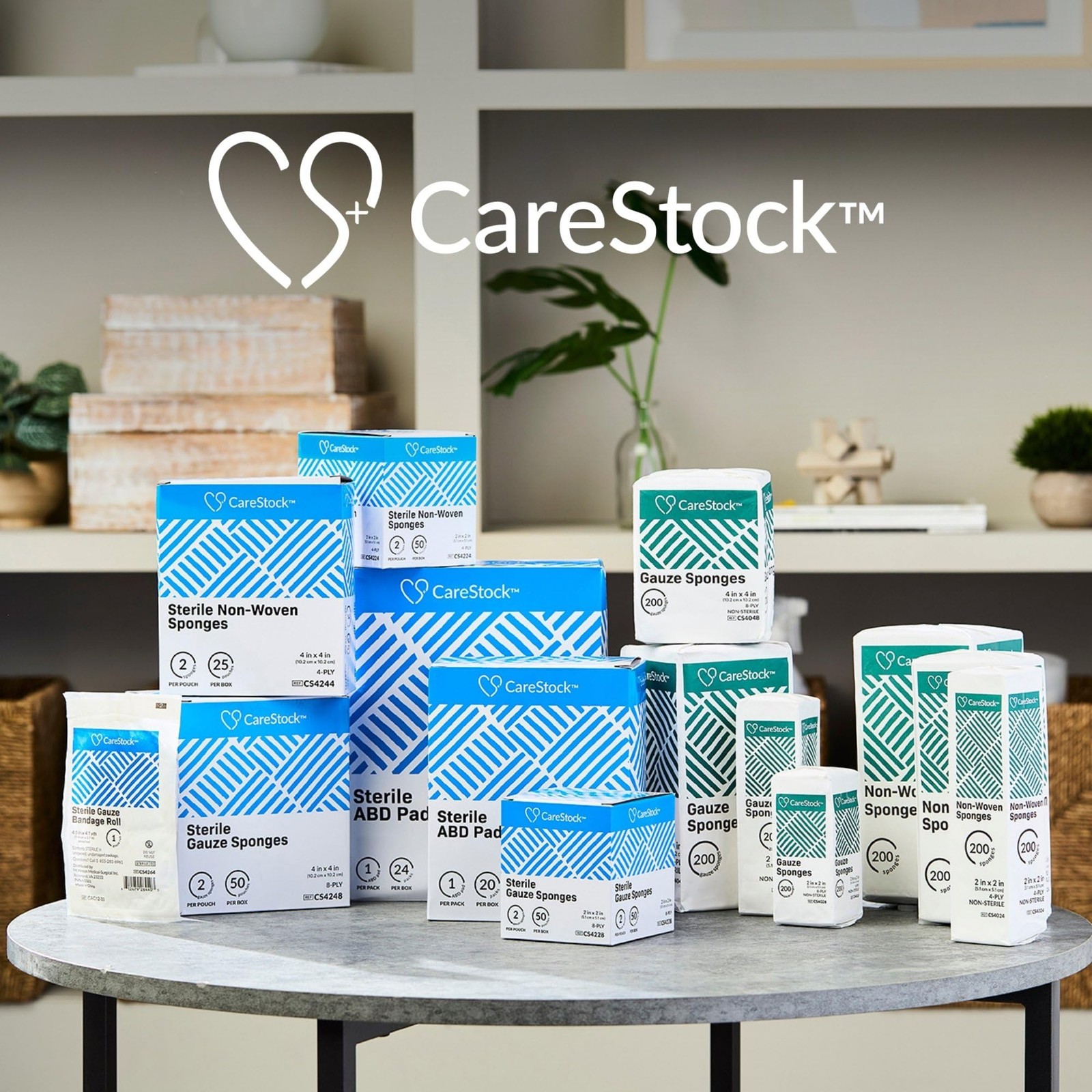 CareStock Gauze Pads 2×2 [200 Count] – 12-Ply 2″ x (200 Count), White