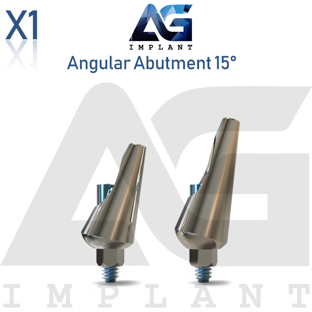 Angular Abutment 15° Aesthetic Titanium For Dental Hexagon 2.42mm