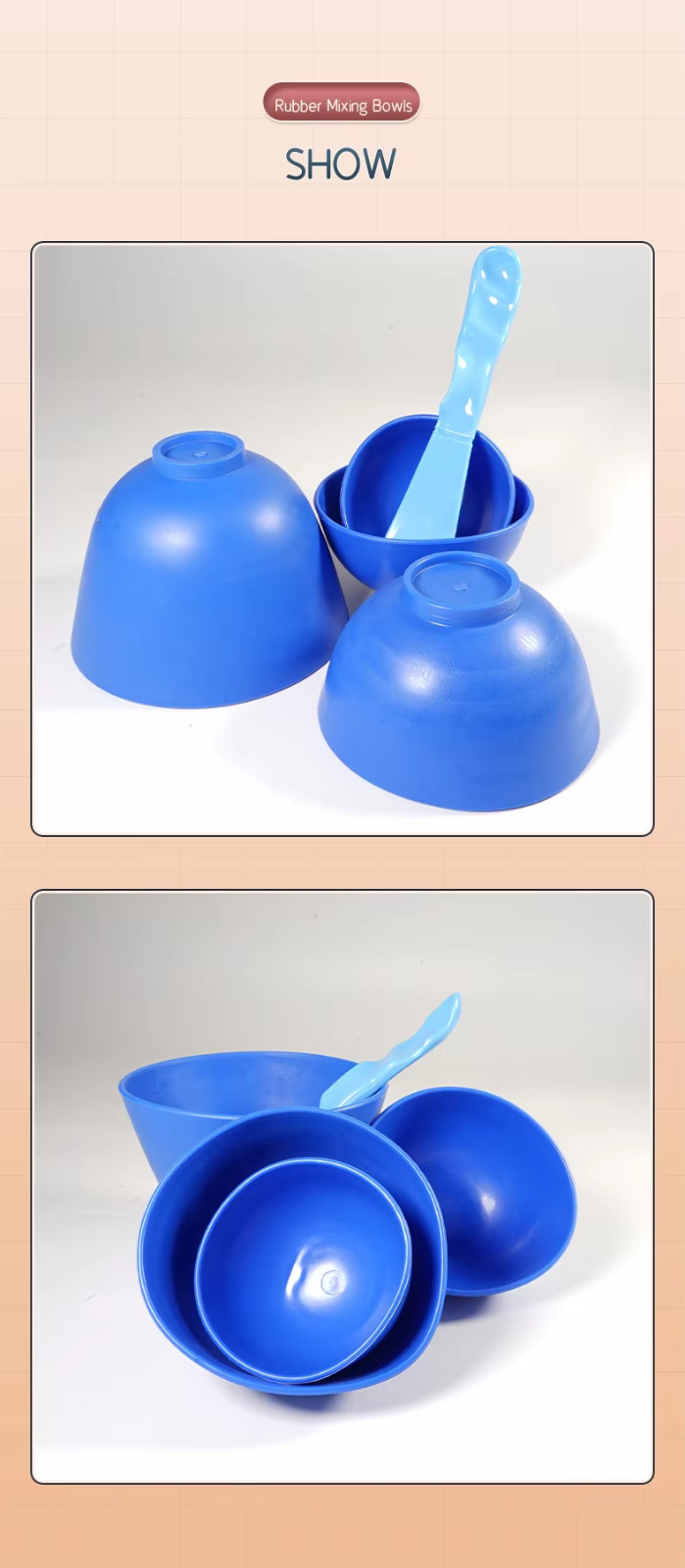 4PCS Dental Plaster Alginate Silicone Flexible Mixing Bowl 2 Mixing Spatulas USA