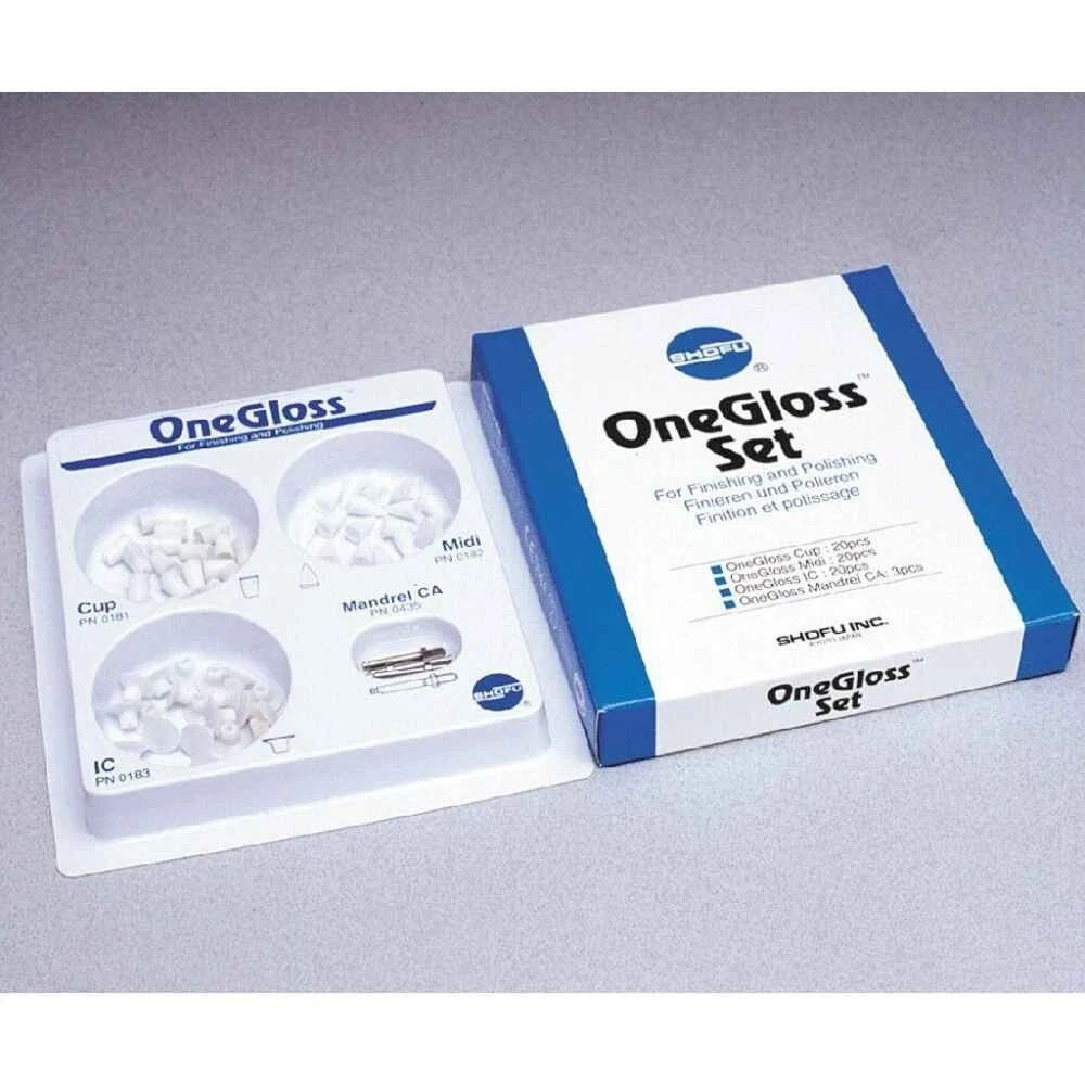 SHOFU Dental OneGlass Set Ca For Finishing & Polishing 63 Pcs Kit -MADE IN JAPAN